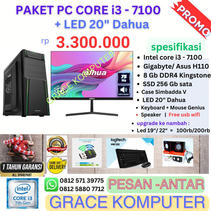 produk Paket PC Core i3- 7100 + LED  20